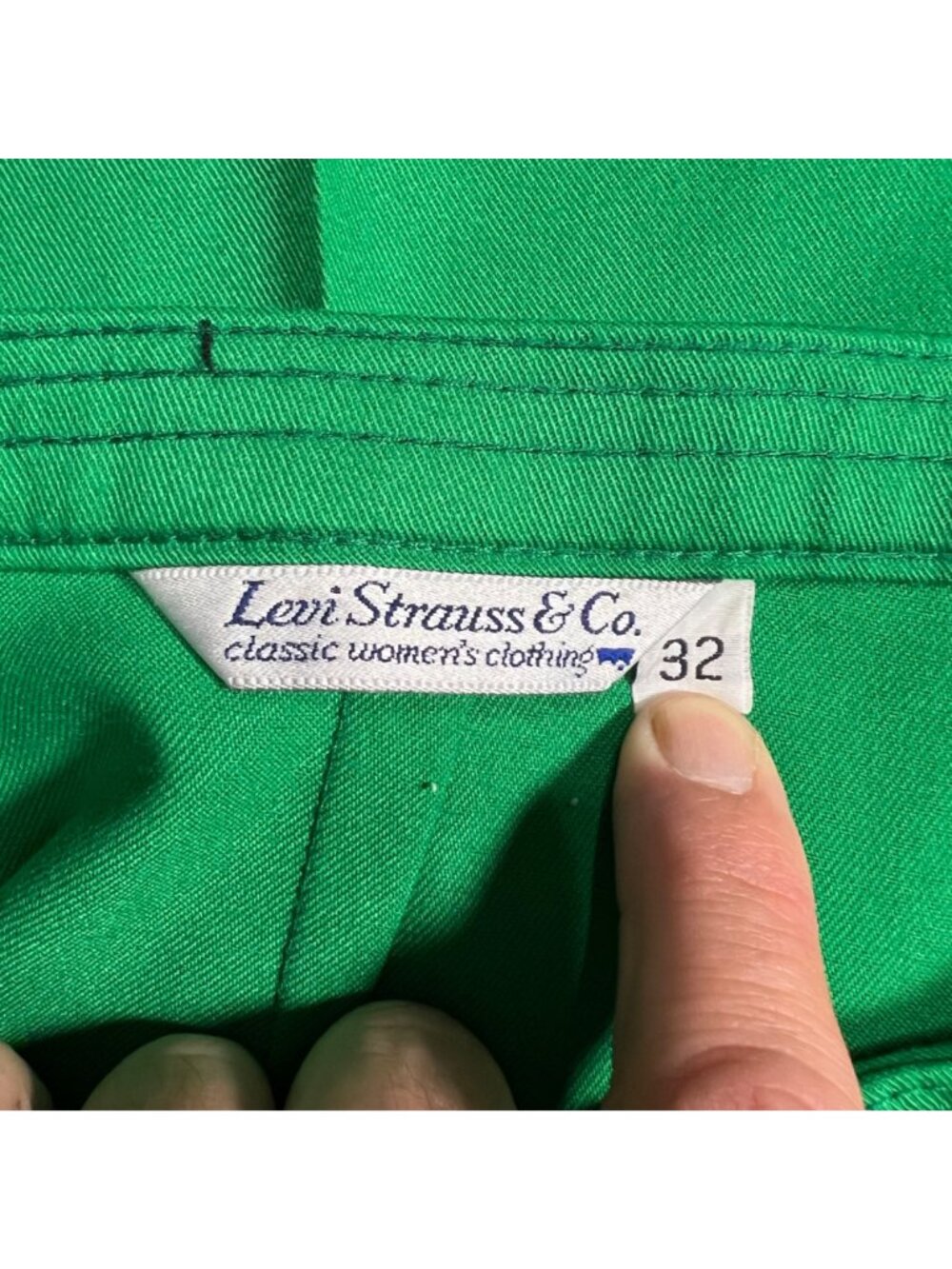 Levi Strauss & Co Womens Green Classic Straight-Leg Pants Size 32 - Picture 4 of 5